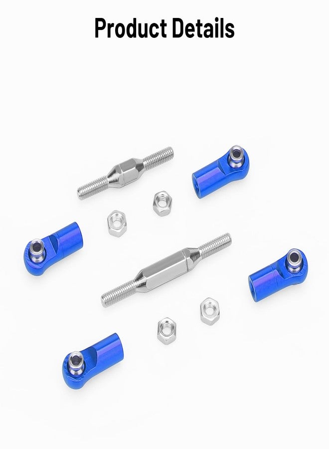 daitoku Turnbuckles Rod Camber Links, daitoku RC Turnbuckles Link Adjustable Steering Linkage Tie Rods for Arrma Granite 4X4 Senton 4X4 Mega550 1/10 RC Car (Blue) - Image 5